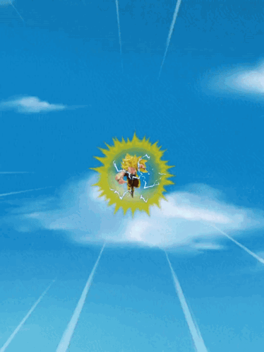 Halo Head Goku Ssj3 Attack GIF