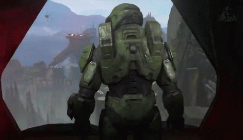 Halo Infinite Jumping Off The Plane GIF