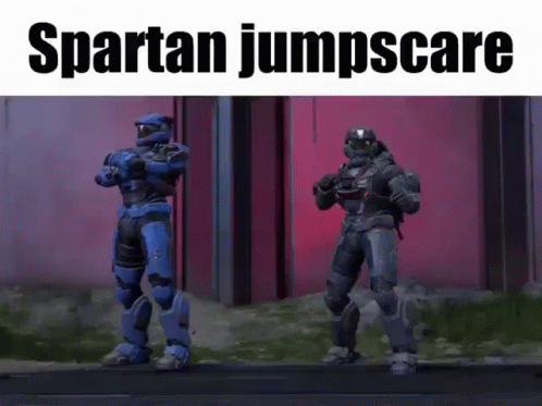 Halo Infinite Spartan Jump Scare GIF