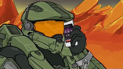 Halo Military Talking On Phone GIF