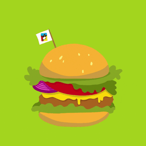 Hamburger with Flag