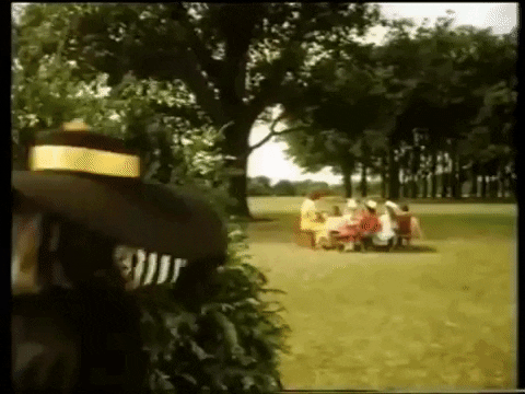 Hamburglar Spying Eating People GIF
