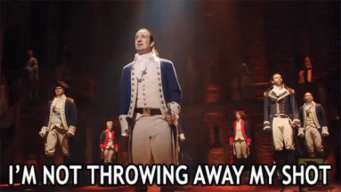 Lin Manuel Miranda Hamilton Not Throwing Away Shot GIF
