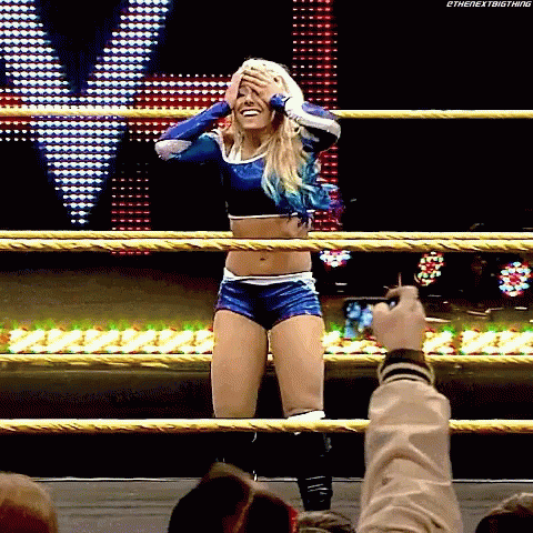 Alexa Bliss Hammer Curls GIF