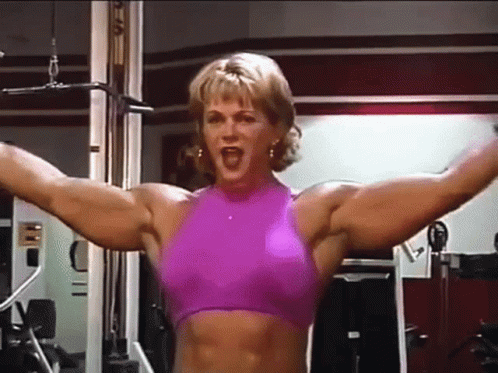 A Woman's Might Hammer Curls GIF