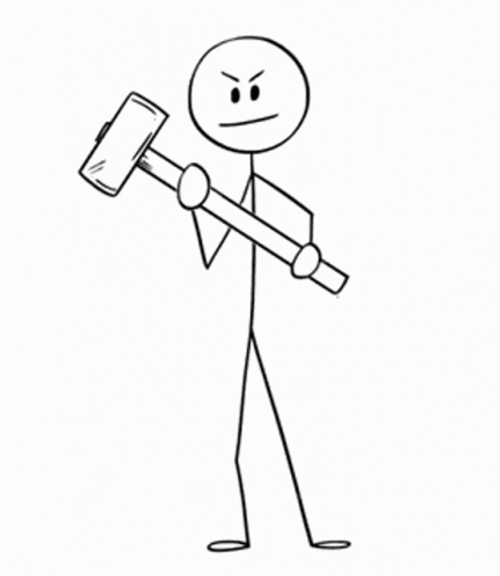 Hammer Time Stick Figure GIF