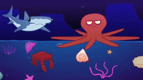 Hammerhead Cartoon Dancing Shark GIF