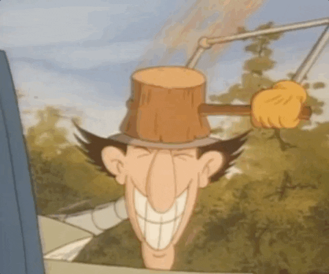 Hammering Inspector Gadget GIF
