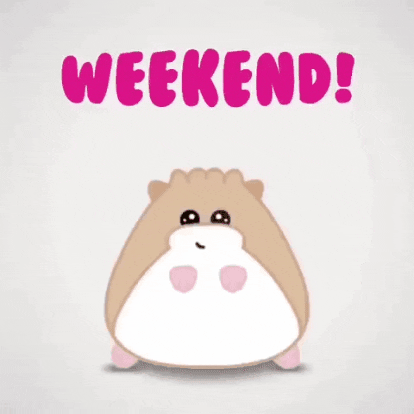 Hamster Happy Weekend GIF