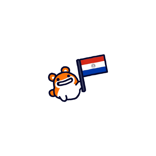 Hamster Holding Paraguay Flag