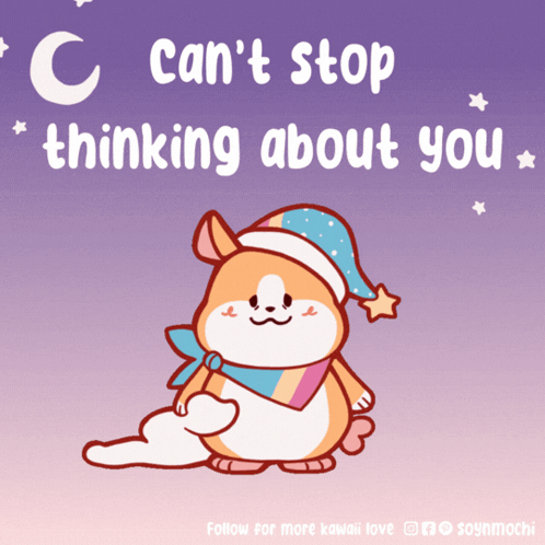 Hamster In Sleep Cap Can't Stop Thinking About You GIF