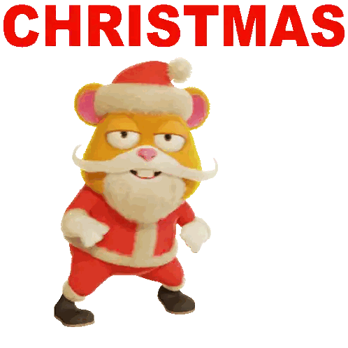 Hamster Santa Dressed Christmas Tree