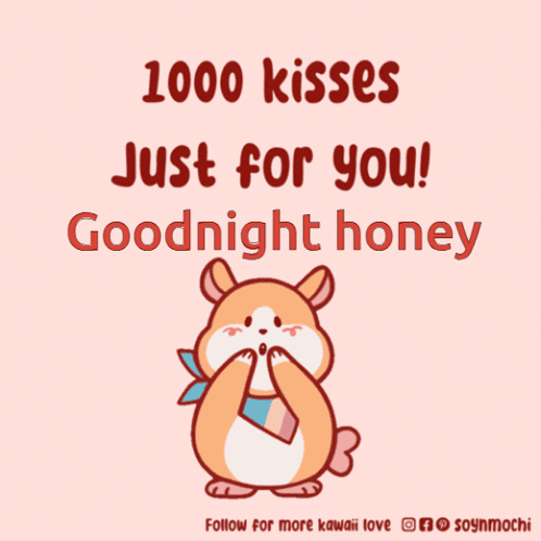 Hamster Saying 1000 Kisses Just for You