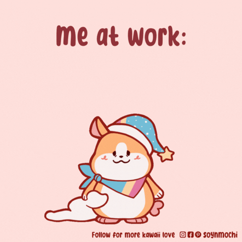 Hamster Saying Me At Work GIF