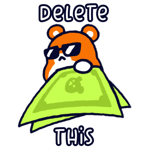 Hamster Wearing Sunglasses Holding Money