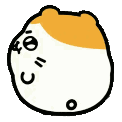 Hamster with Yellow and White Fur