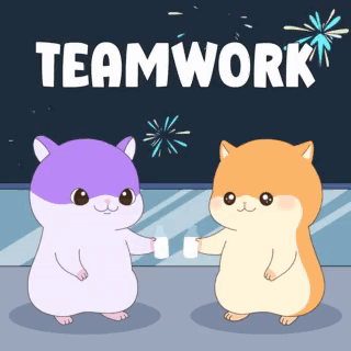 Hamsters Standing Together Teamwork GIF
