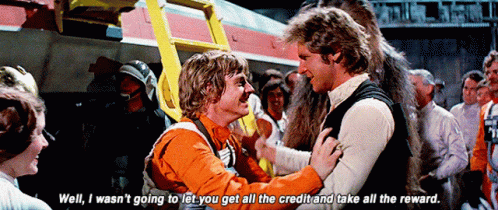 Playful Star Wars Han Solo Luke GIF