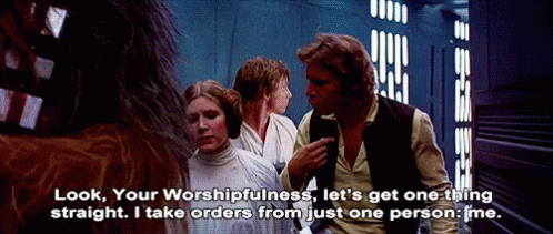 Han Solo Explaining To Princess Leia GIF