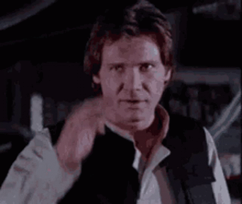 Han Solo Funny Face Hand on Head