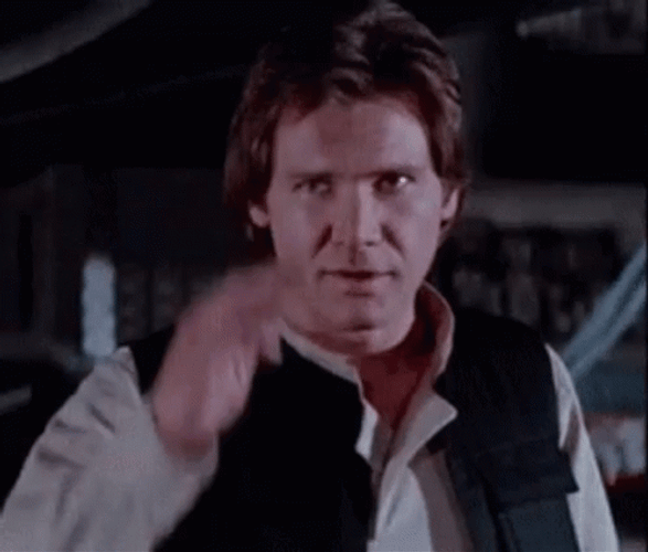 Han Solo Hand Salute GIF