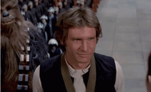 Han Solo in Front of Chewbacca Soldiers