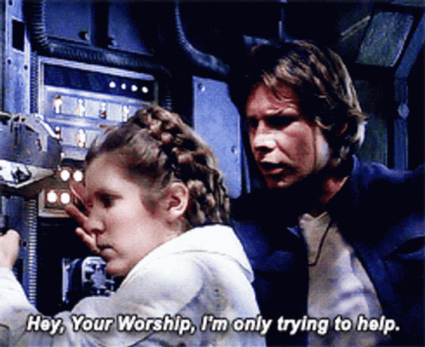 Han Solo Only Trying To Help GIF