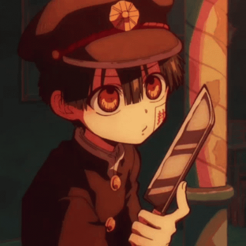 Hanako Kun Holding Knife GIF