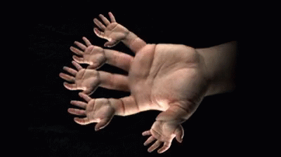 Weird Hands On Fingers GIF