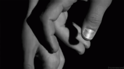 Monochromatic Timid Hand Movement GIF