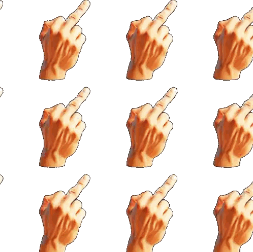 Hand Giving Middle Finger Pattern
