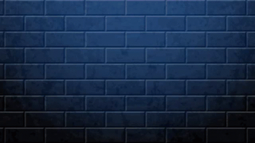 Hand Giving Peace Sign Blue Brick Wall GIF