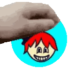 Hand Holding Boy with Red Hair