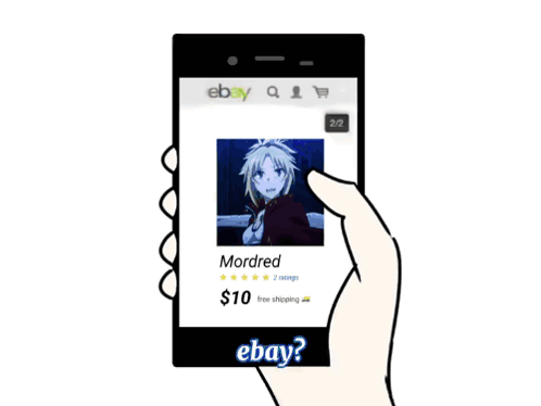 Hand Holding EBay Phone GIF