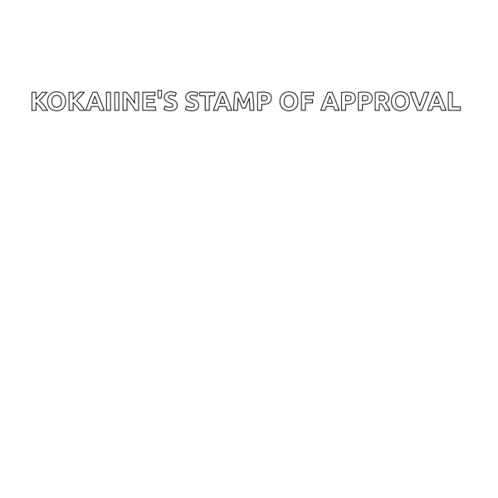 Hand Holding Kokaine Stamp of Approval