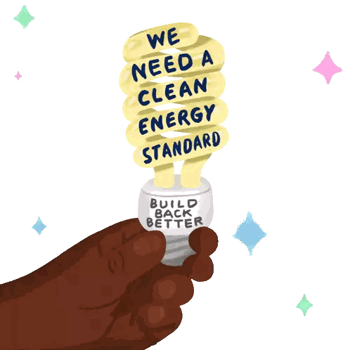 Hand Holding Light Bulb Saying Build Back Better