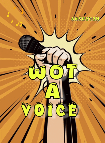 Hand Holding Mic Saying Wot A Voice GIF
