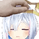 Hand Holding Paper Over Girl's Head