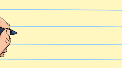 Hand Holding Pen Writing Left GIF