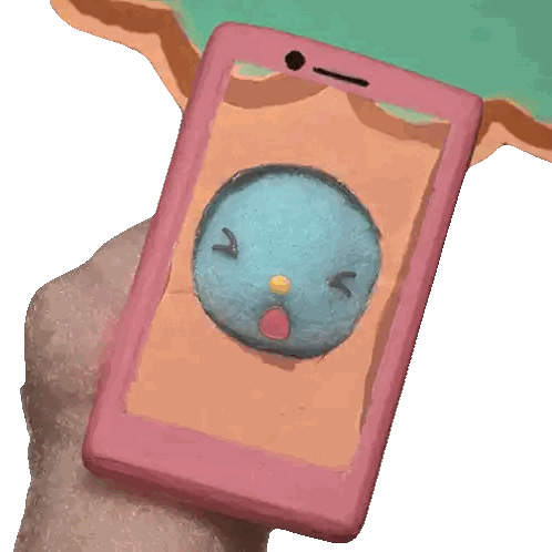 Hand Holding Pink Cell Phone