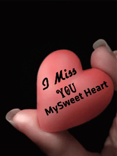 Hand Holding Red Heart I Miss You Sweet Heart GIF