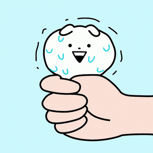 Hand Holding White Bear Sweating
