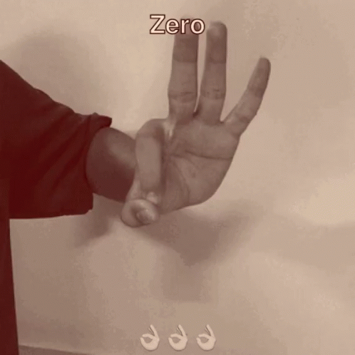 Hand Making Circle Saying Zero