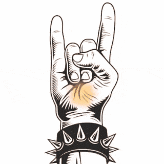 Hand Making Horns Sign Rock Song GIF
