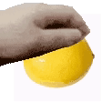 Hand Massaging Lemon GIF