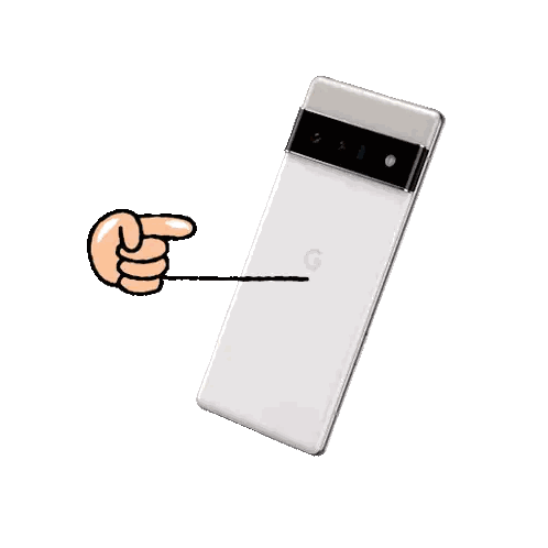Hand Pointing at Google Phone