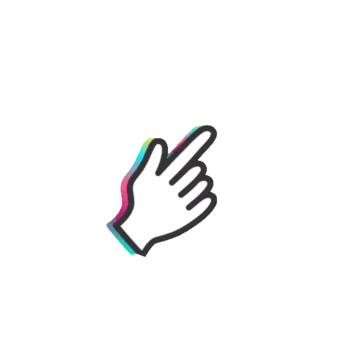 Hand Pointing With Rainbow Border