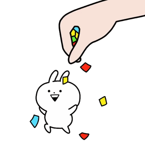 Hand Reaching for Rabbit With Squares
