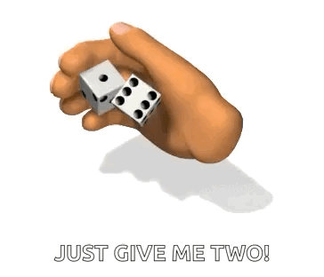 Hand Reaching for Two Dice