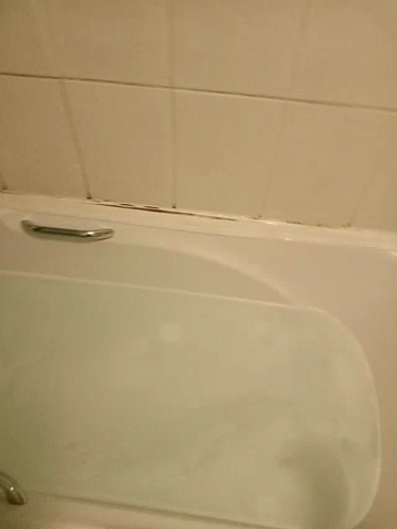 Hand Reaching Into Bathtub